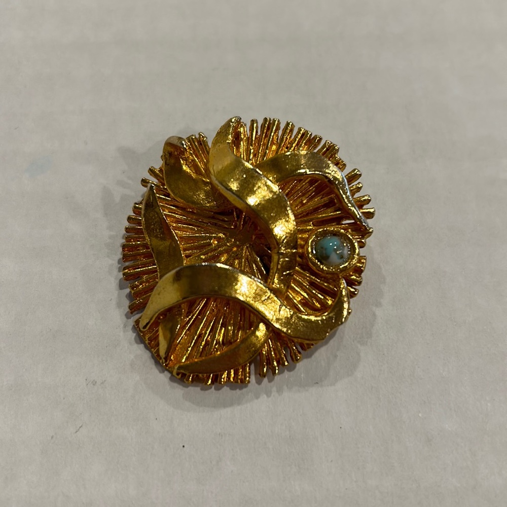 Vintage Gold Tone SCHATZ Brooch